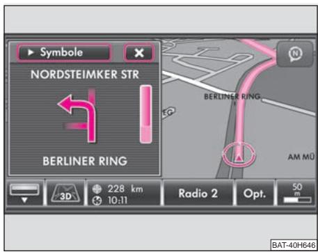 SKODA RADIO NAVIGATION SYSTEM COLUMBUS - Diffusion des recommendations de conduites - 1