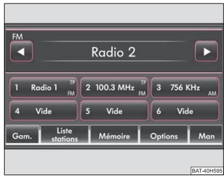 SKODA RADIO NAVIGATION SYSTEM COLUMBUS - Choix d'une station radio - 1