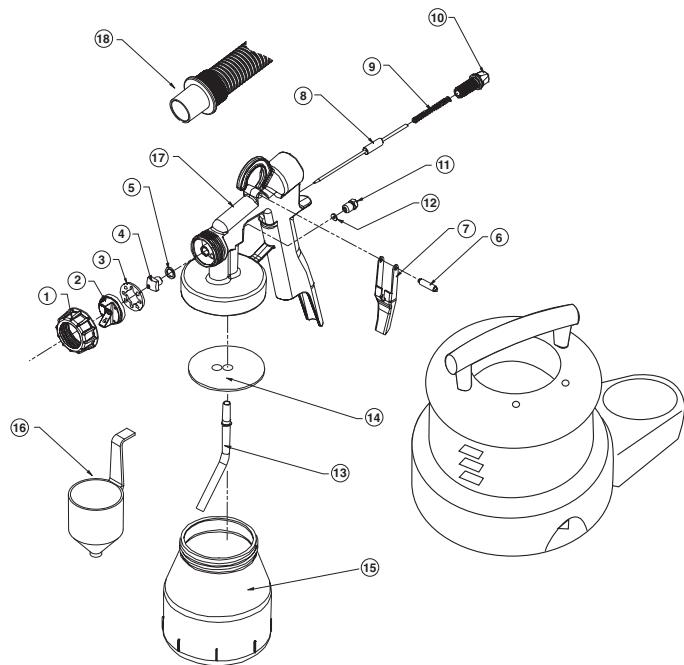 EARLEX SPRAY STATION HVLP 3000 - Onderdeelnr. - 1