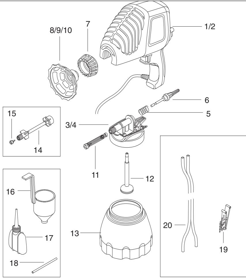 EARLEX SUPER SPRAYER 200 - PIECES ET ACCESSOIRES - 1