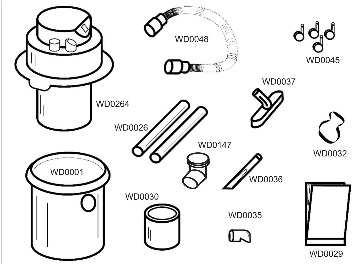 EARLEX WD1000 - PIÉCES DÉTACHÉES - 1