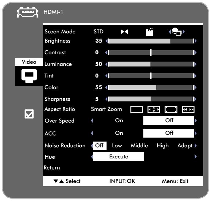 LACIE 324 EASYHOOD LOGICIEL DE CALIBRATION - Paramètres vidéo HDMI - 1