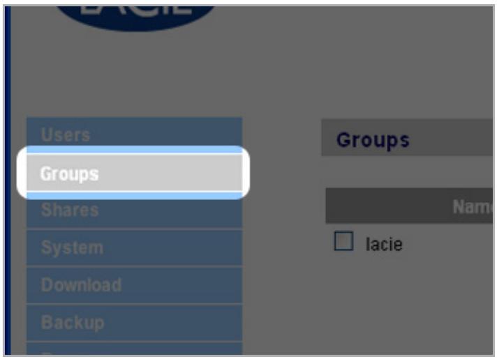 LACIE 5BIG NETWORK - Ajout de groupes - 1