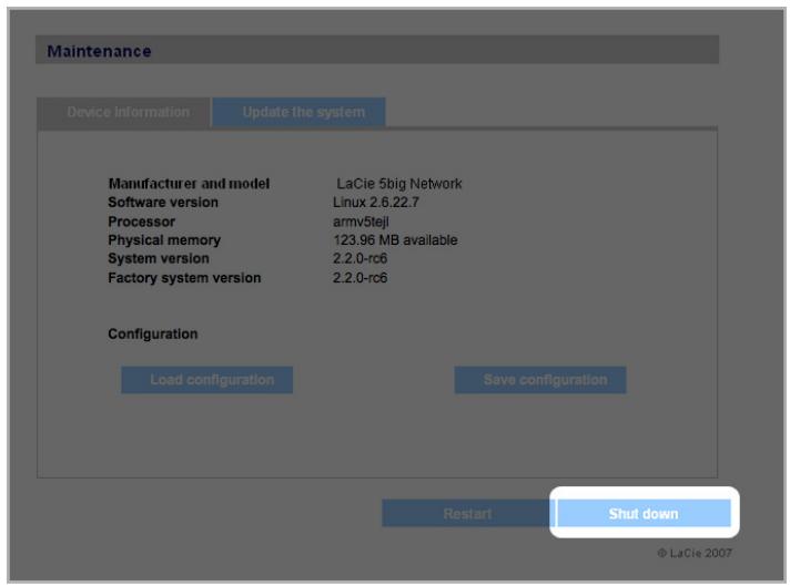 LACIE 5BIG NETWORK - Journal système - 1