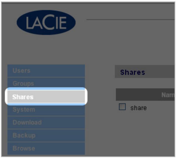 LACIE 5BIG NETWORK - Création de partages - 1