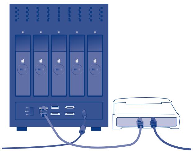 LACIE 5BIG NETWORK - Connexion du câble Ethernet - 1