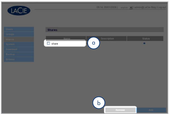 LACIE 5BIG NETWORK - Modification des partages - 1