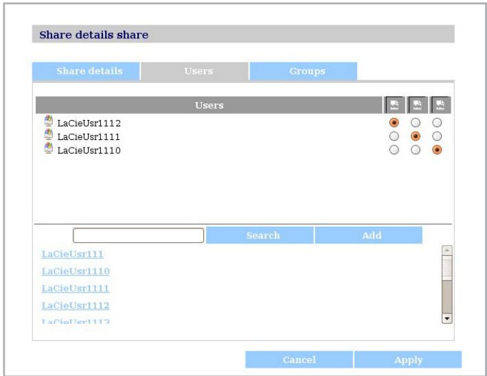 LACIE 5BIG NETWORK - Modification des partages - 4