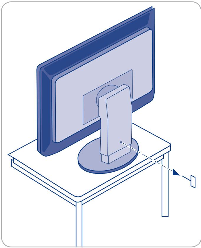 LACIE 730 EASYHOOD LOGICIEL DE CALIBRATION - À propos de la cheville du socle LCD - 2