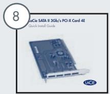 LACIE BIGGEST S2S AVEC PCI-X CARTE - Contenu du coffret - 8