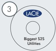 LACIE BIGGEST S2S AVEC PCI-X CARTE - Contenu du coffret - 3