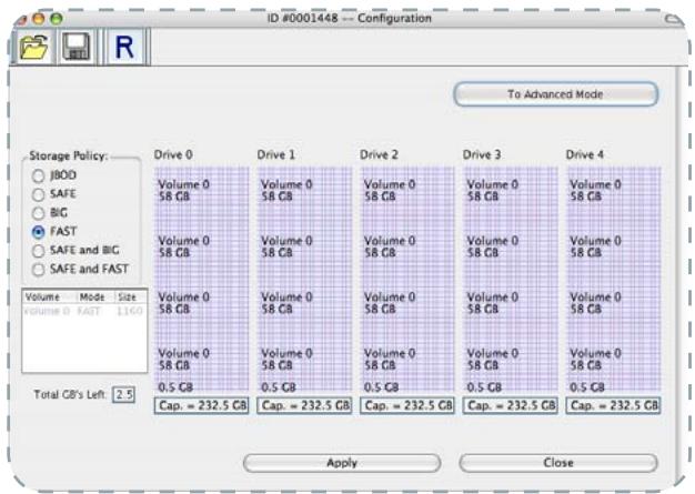 LACIE BIGGEST S2S AVEC PCI-X CARTE - Pour créer un volume fast - 1