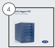 LACIE BIGGEST S2S AVEC PCI-X CARTE - Contenu du coffret - 4