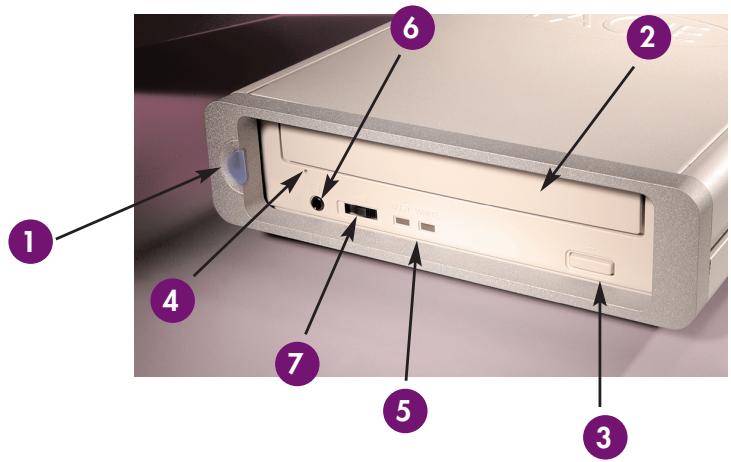 LACIE D2 CD-RW - Graveur cd-rw lacie D2 - vue de face - 1