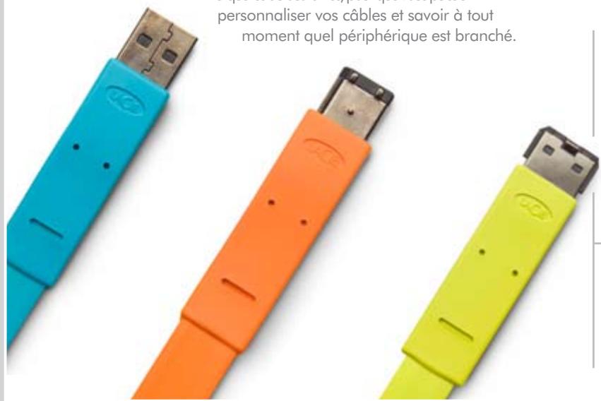 LACIE FLAT CABLES - Design coloré et pratique - 1