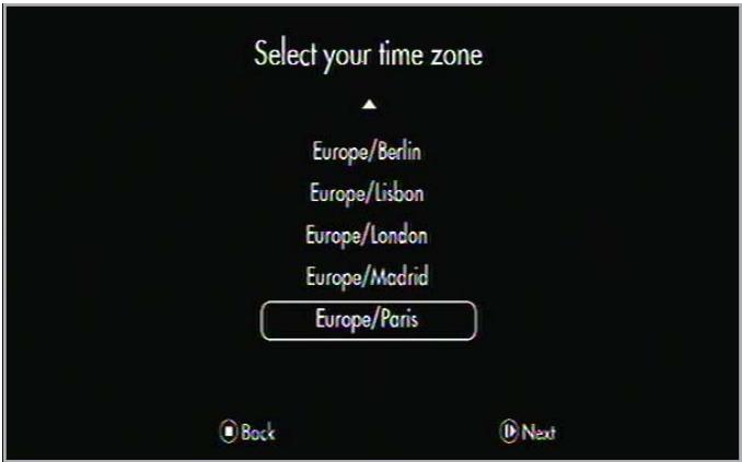 LACIE LACINEMA BLACK PLAY - Assistant d'installation : Time zone [Fuseau hora] - 1