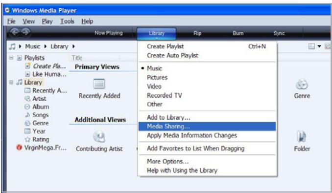 LACIE LACINEMA BLACK PLAY - Copie de fichiers en réseau avec le lecteur Windows Media (Windows uniquement) - 1