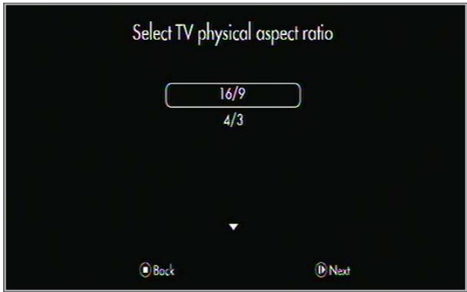 LACIE LACINEMA BLACK PLAY - Assistant d'installation : TV Aspect Ratio [Format d'image du téléviseur] - 1