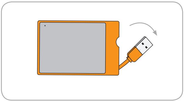 LACIE USB KEY MAX ORANGE - Connexion de l'USB Key MAX à l'ordinateur - 1