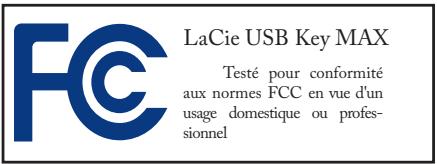 LACIE USB KEY MAX ORANGE - Réglementation FCC - 1