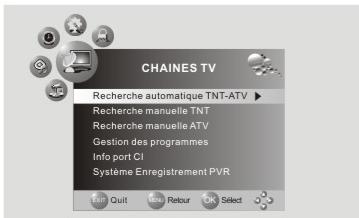 NESX NE-2210 - Menu Châines TV - 1