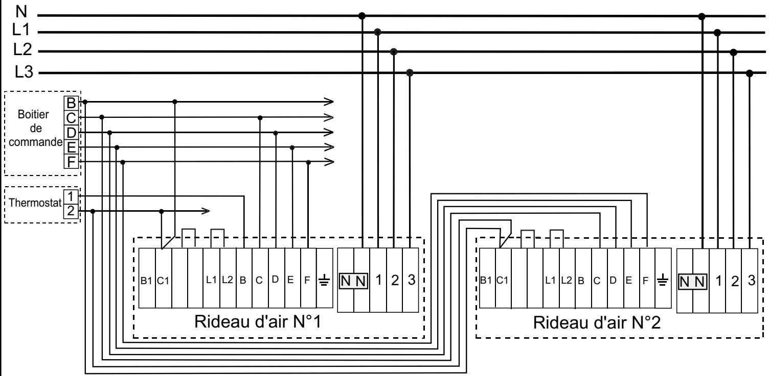 NOIROT 3403 - 5- BRANCHEMENT DE L'APPAREIL AVEC BOITIER DE COMMANDE ET THERMOSTAT - 1
