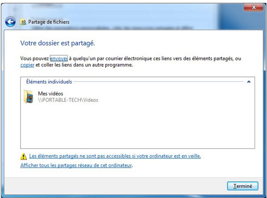 DANE-ELEC SO WORLD TV - Partage de fichiers sous windows 7 : - 6