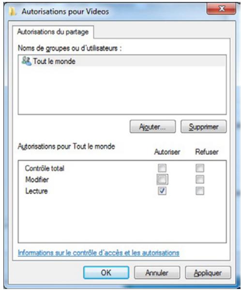DANE-ELEC SO WORLD TV - Partage de fichiers sous windows 7 : - 10