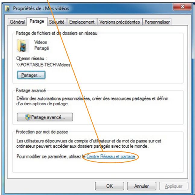 DANE-ELEC SO WORLD TV - Partage de fichiers sous windows 7 : - 12