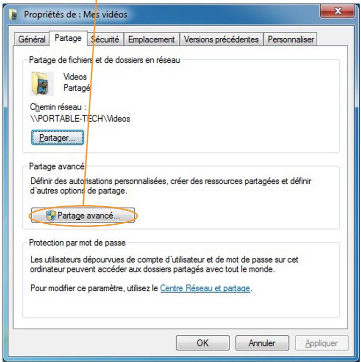 DANE-ELEC SO WORLD TV - Partage de fichiers sous windows 7 : - 7