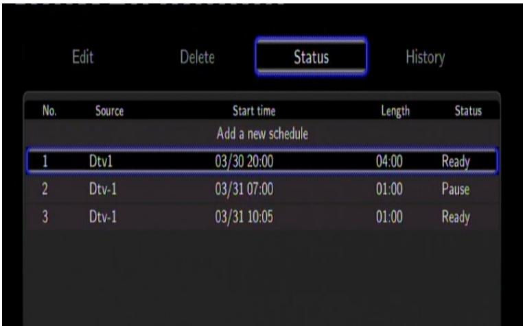 DANE-ELEC SO WORLD TV - Étapes de la configuration de la fonction « timer REC »: - 1