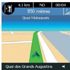 VIAMICHELIN NAVIGATION 3 POUR PDA - Les options de l'écran de navigation - 1