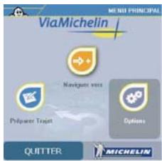 VIAMICHELIN NAVIGATION 3 POUR PDA - 2.3- ViaMichelin Navigation : options - 1