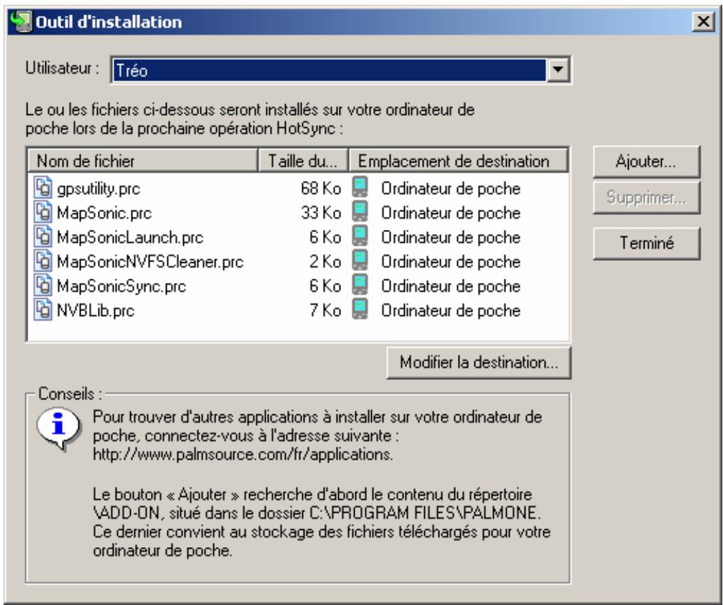 VIAMICHELIN VMN V5 - Installation sur PDA de type Palm OS® - 4