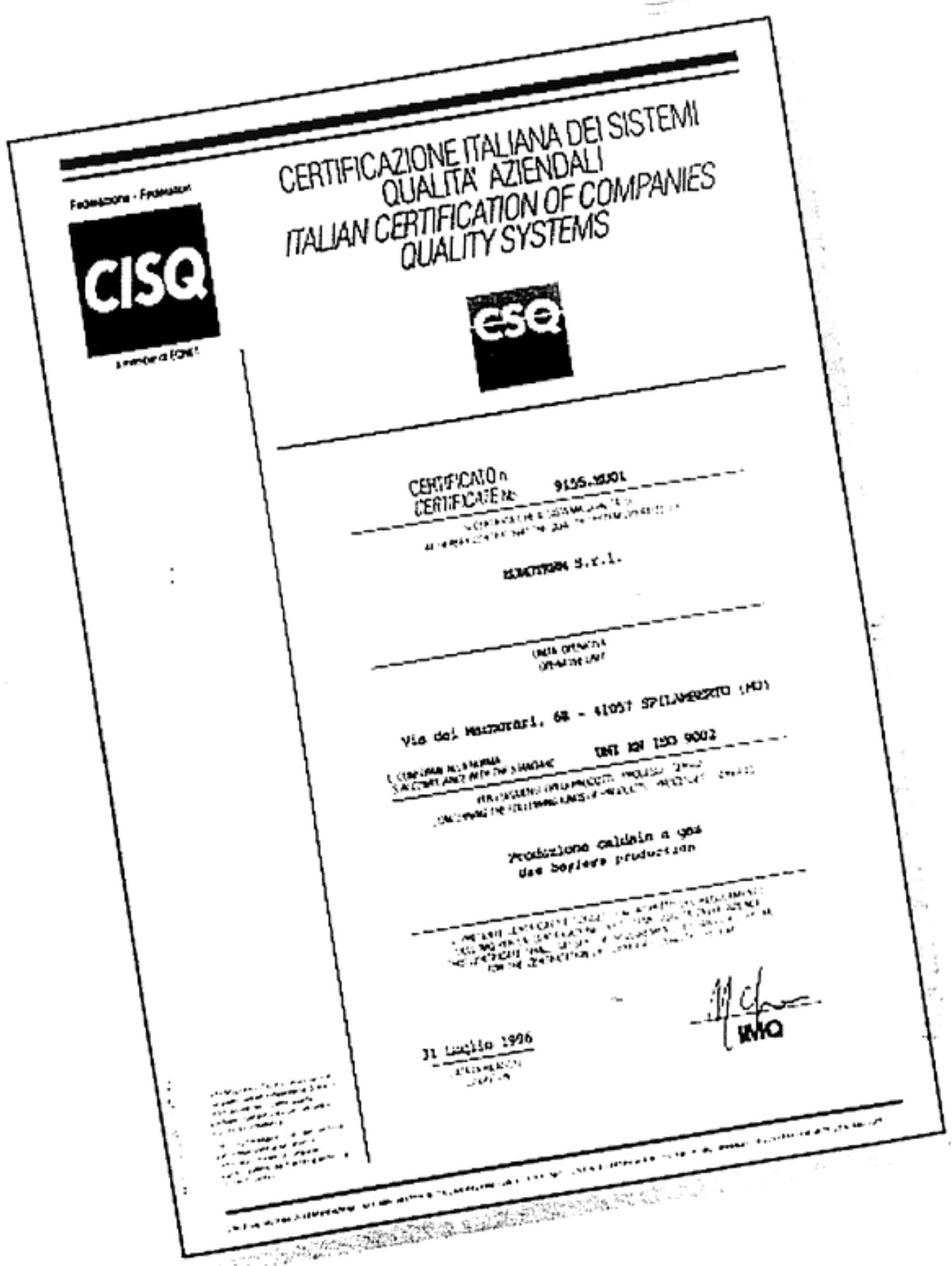 EUROTERM MEB PLUS 20 - UNI EN ISO 9002 - 1