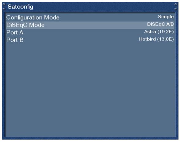 DREAM MULTIMEDIA DM 7025 - Deux satellites via DiSEqC A/B (DVB-S) - 1