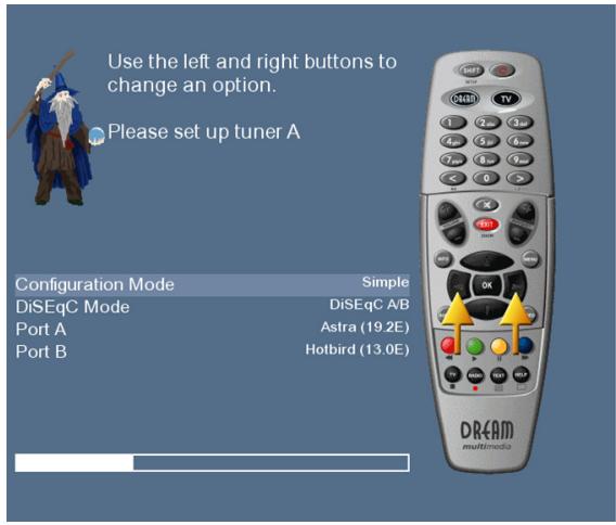 DREAM MULTIMEDIA DM 7025 - Tuner setup (Paramètre Tuner) - 1