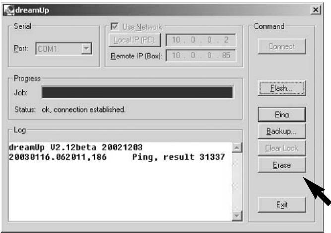 DREAM MULTIMEDIA DREAMBOX DM7000-S - DreamUp - Effacer le logiciel d'exploitation - 1