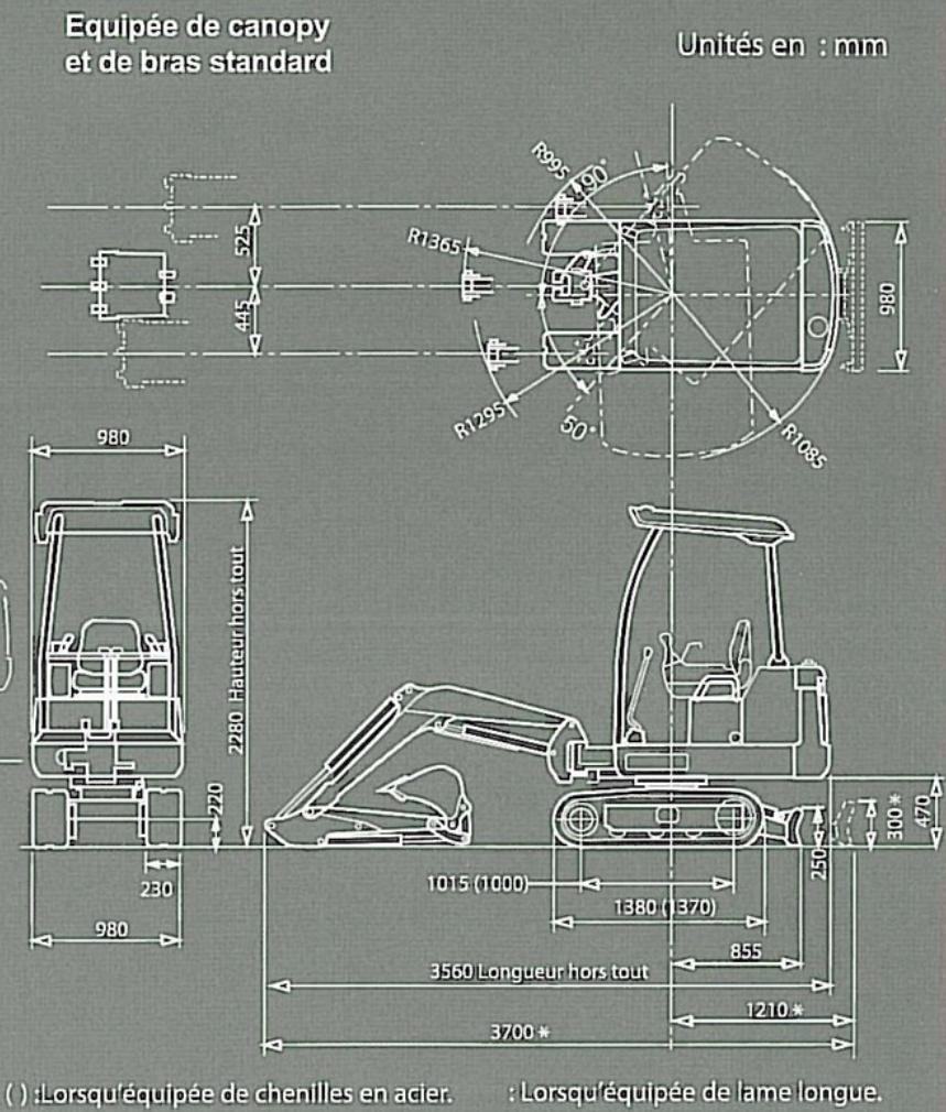 TAKEUCHI TB014 - Dimensions - 2
