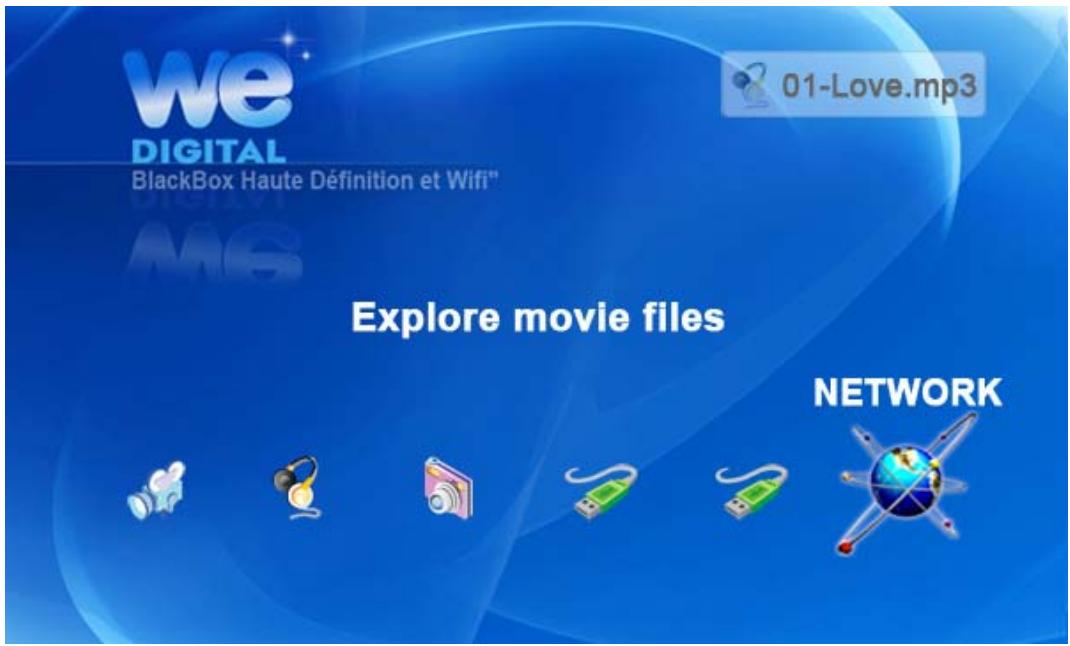 WE DIGITAL BLACK BOX HD DVI - Écran du menu principal - 1