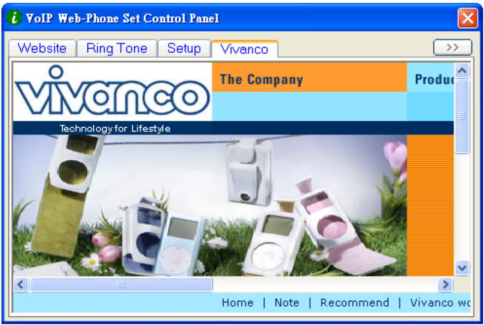 VIVANCO USB VOICE OVER IP TELEPHONE - Voreingestellte Website - 1