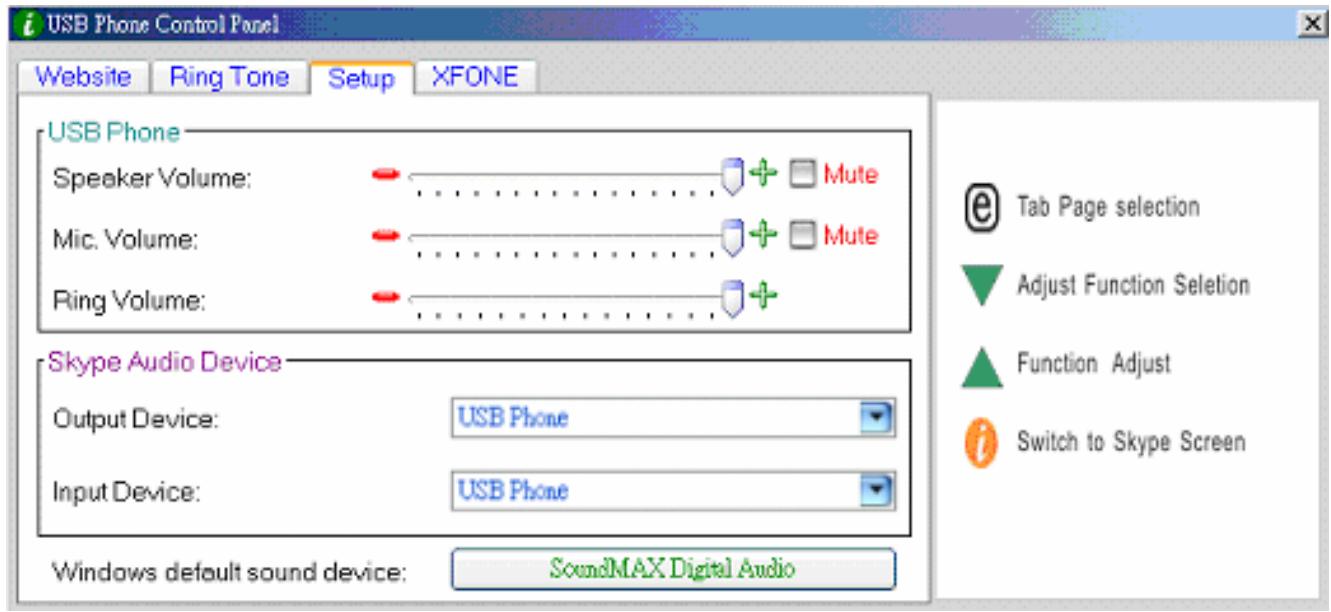 VIVANCO USB VOICE OVER IP TELEPHONE - Ajuste do volume do telephone USB - 1