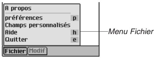 FRANKLIN EBM-901 - Menu Fichier - 1