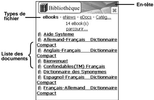 FRANKLIN LPL-1000 - Description de la Bibliothèque du Mobipocket Reader - 1