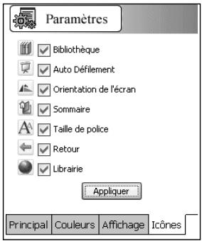 FRANKLIN LPL-1000 - Modification des paramètres de Mobipocket Reader - 1