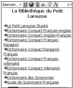 FRANKLIN LPL-1000 - Dans le Bureau, appuyez deux fois sur l'icone Larousse. - 1