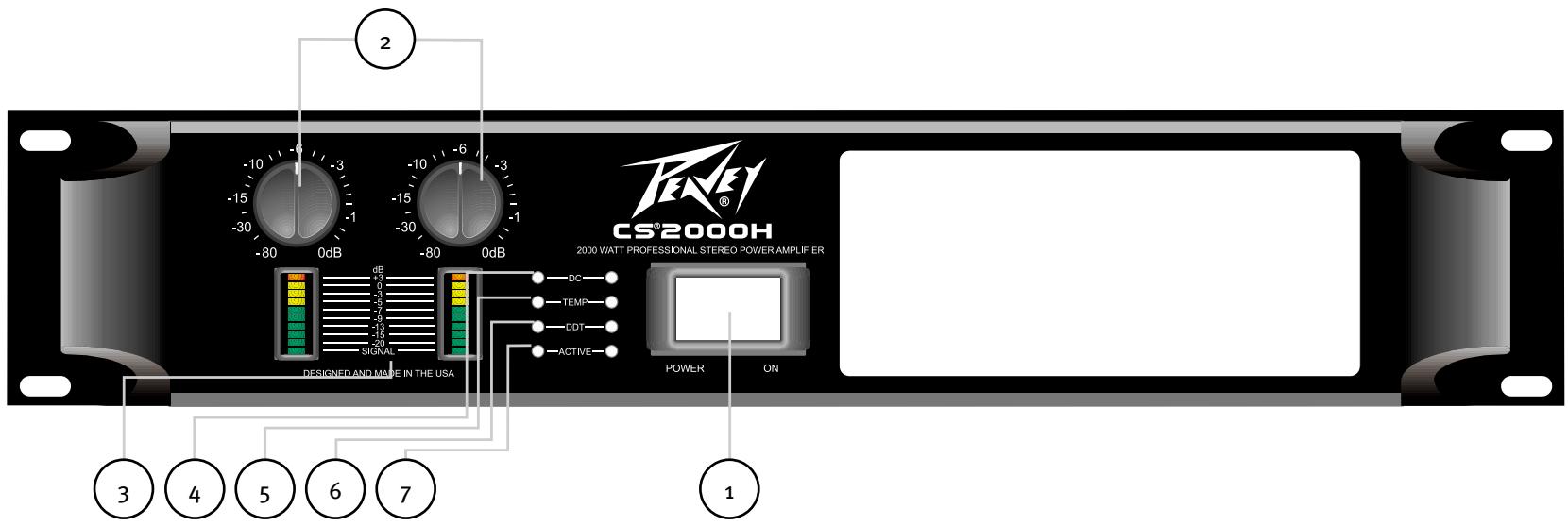 PEAVEY CS 2000H - Bridged Mono - 1