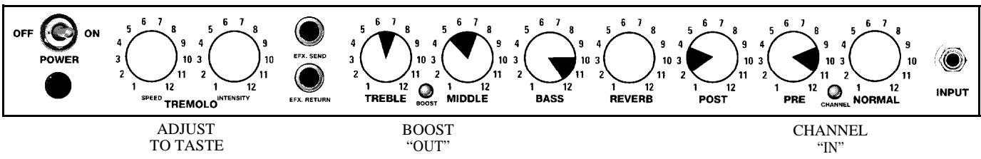 PEAVEY DELTA BLUES - TONE SETTINGS - 1
