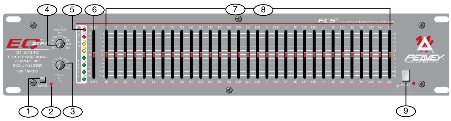PEAVEY EQ 31FX - FRONT PANEL - 1