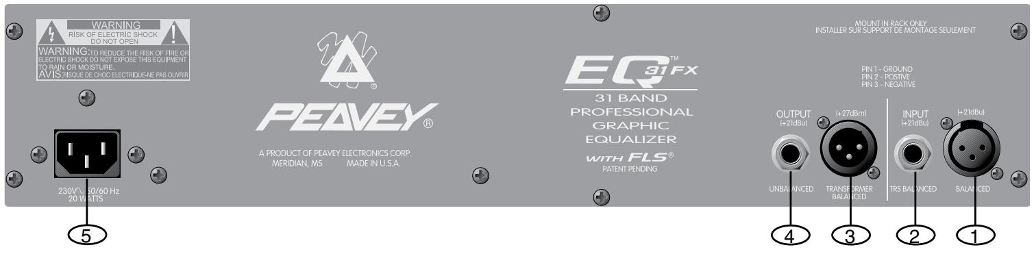PEAVEY EQ 31FX - TABLERO TRASERO - 1